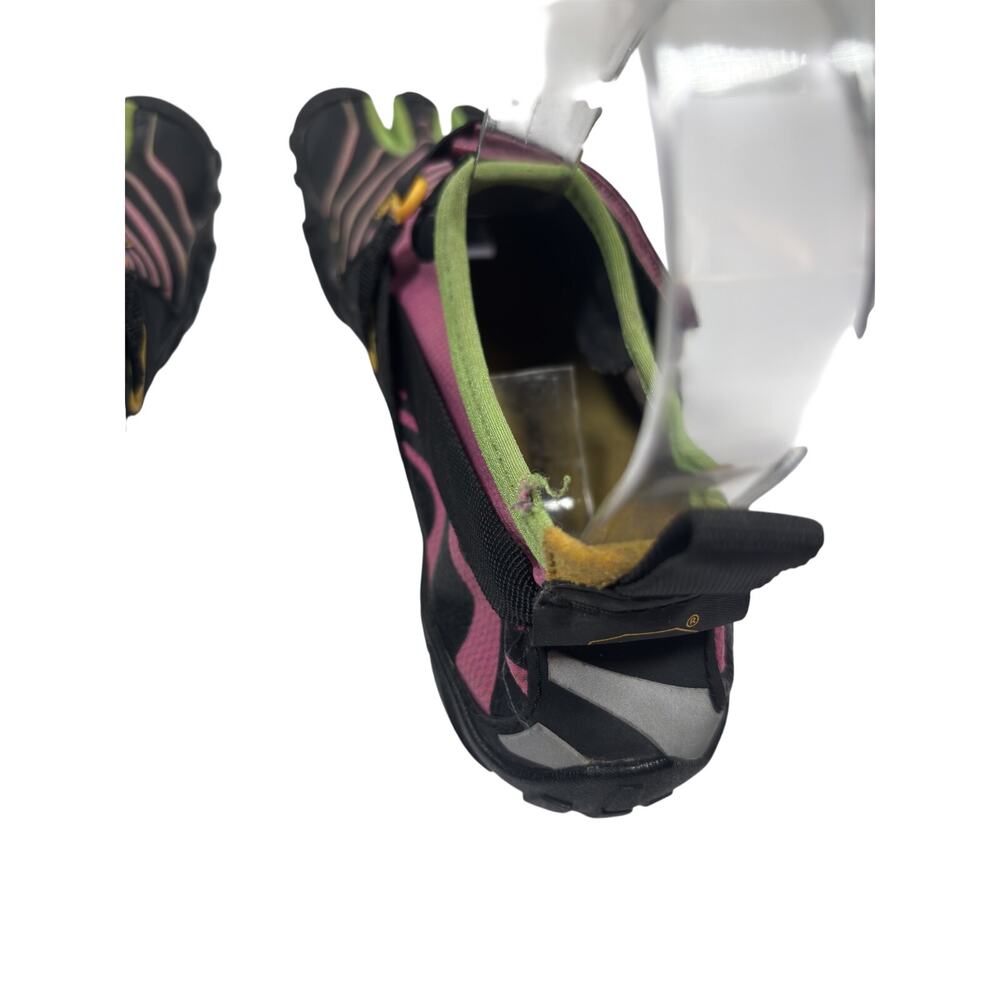 Vibram Spyridon Toe Shoes Womens 36 6.5-7 Black Pink Green Fivefingers Mesh - Picture 6 of 11